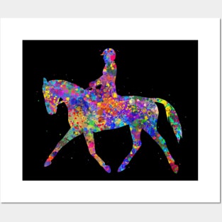 Equestrian watercolor Posters and Art